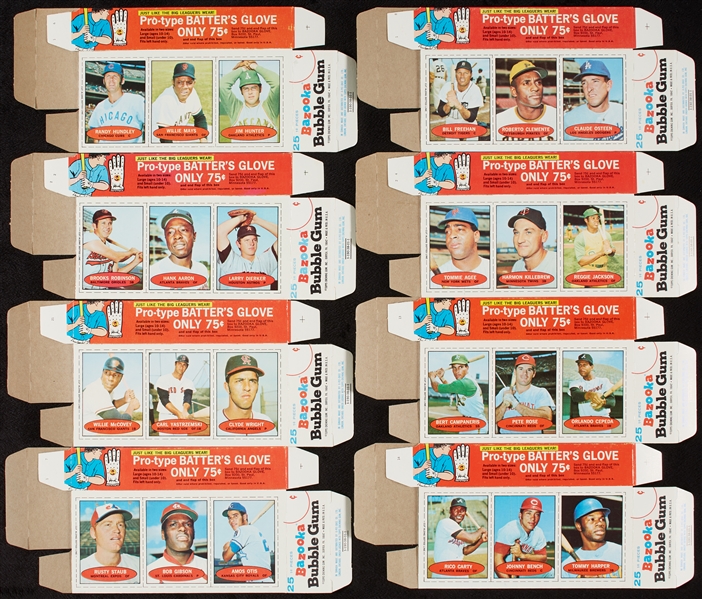 Spectacular 1971 Bazooka Baseball Complete Set in Unassembled Boxes (12)