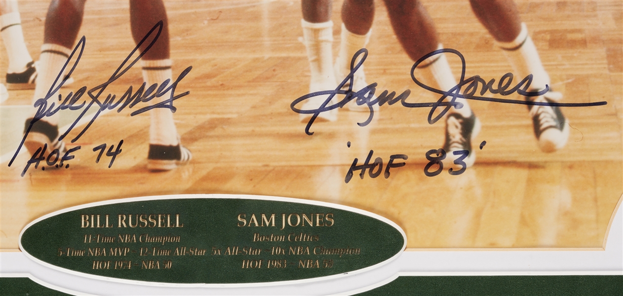 Bill Russell & Sam Jones Signed 16x20 Framed Photo (PSA/DNA)