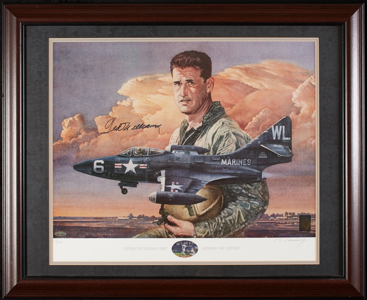 Ted Williams Signed Marine Fighter Pilot Lithograph (478/999) (PSA/DNA)