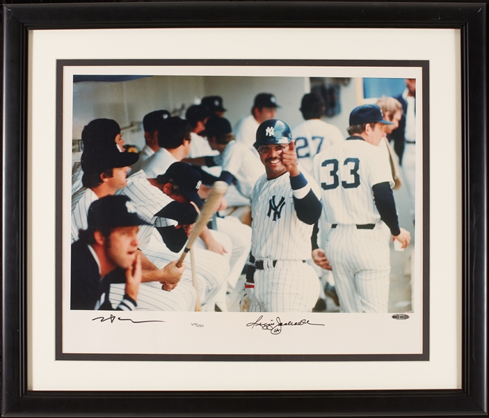 Reggie Jackson and Neil Leifer Signed 16x20 Framed Photo (69/250) (UDA)