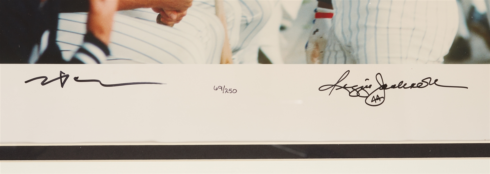 Reggie Jackson and Neil Leifer Signed 16x20 Framed Photo (69/250) (UDA)