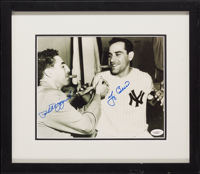 Yogi Berra & Phil Rizzuto Signed 8x10 Framed Photo (JSA)