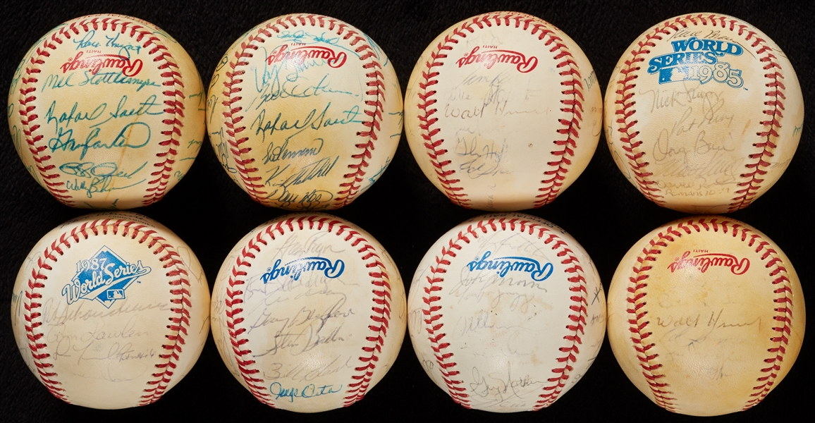 1985-1987 World Series Team-Signed Baseballs Group (8)