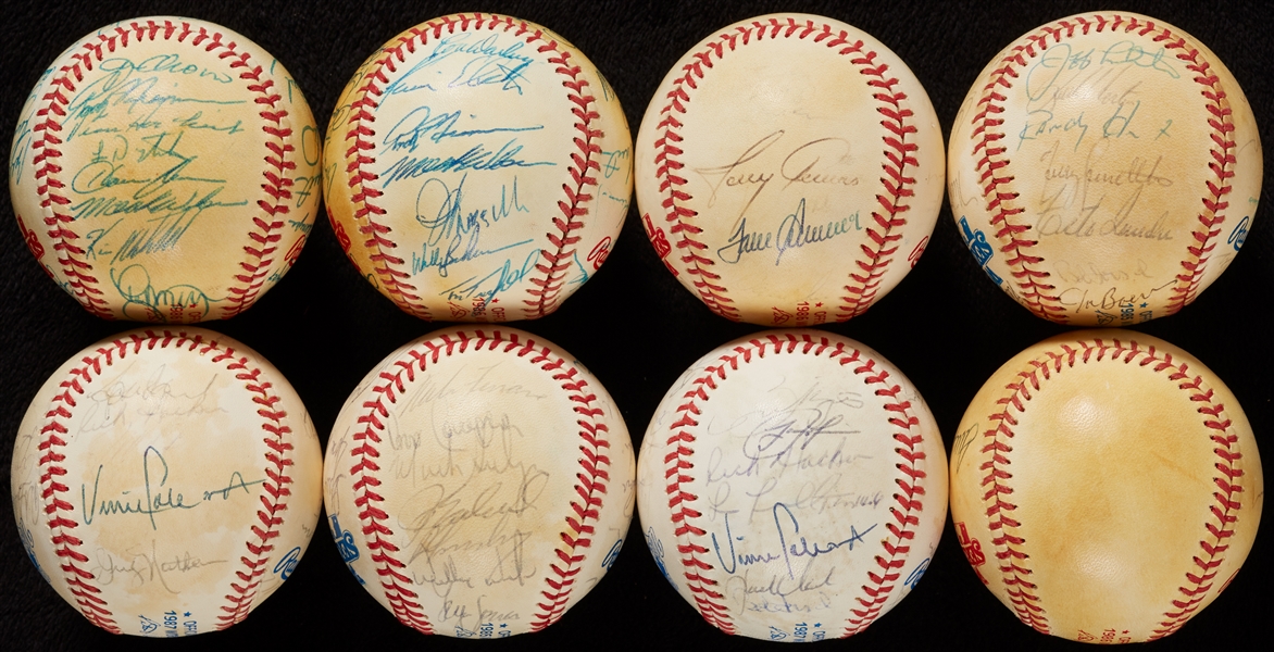 1985-1987 World Series Team-Signed Baseballs Group (8)