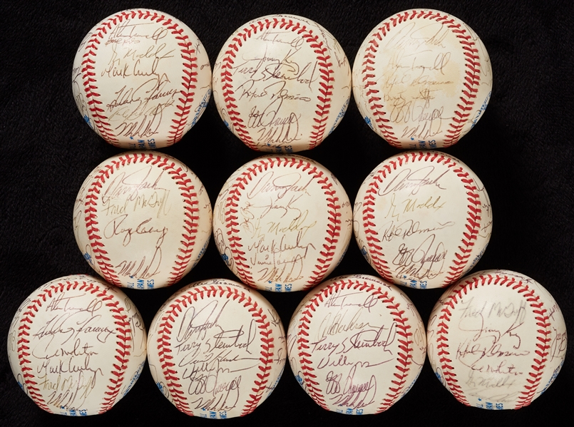 1988 MLB-Japan All-Star Games Multi-Signed Baseballs (10)