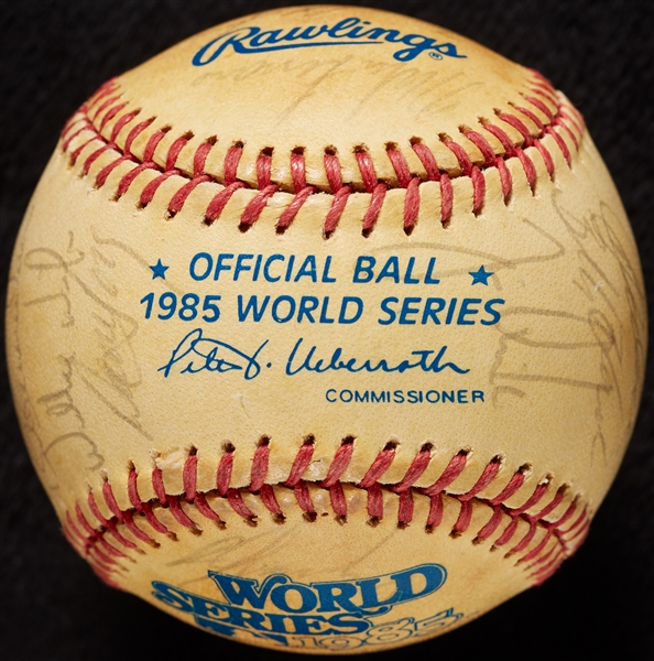 1985 Kansas City Royals World Champs Team-Signed WS Baseball (26) (BAS)