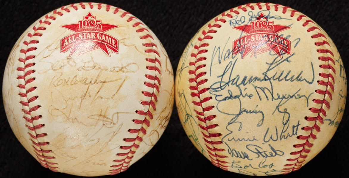 1985 All-Star Game National & American League Team-Signed Baseball Pair (2)