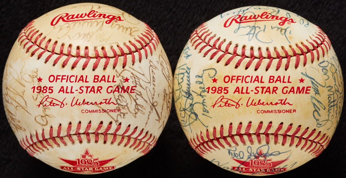 1985 All-Star Game National & American League Team-Signed Baseball Pair (2)