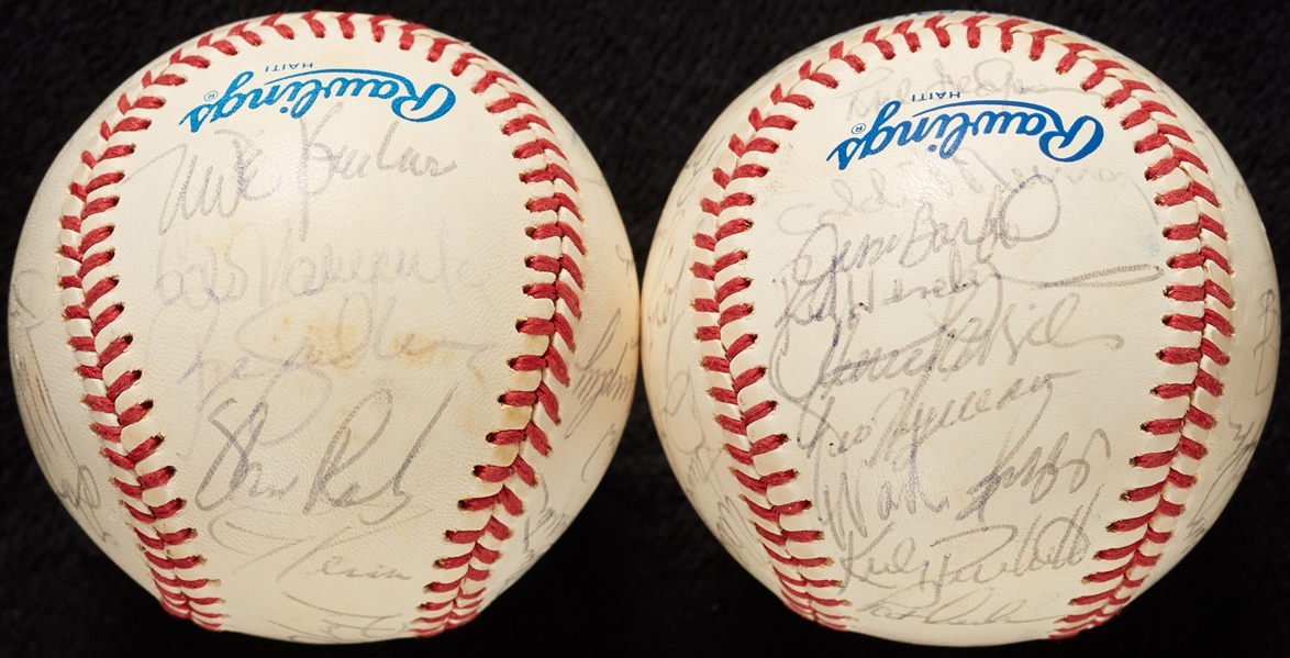 1986 All-Star Game National & American League Team-Signed Baseball Pair (2)