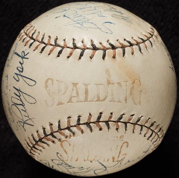1945 Detroit Tigers & NY Yankees Multi-Signed Baseball with Heilmann (13) (BAS)
