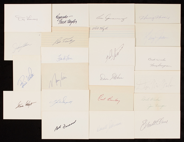 1950-1959 Signed Index Card Collection (465)