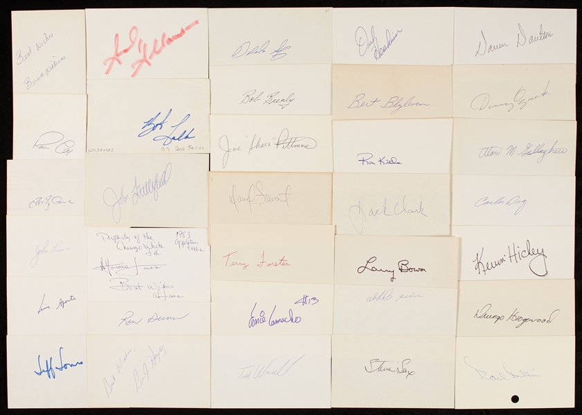1970-1989 Signed Index Card Collection (426)
