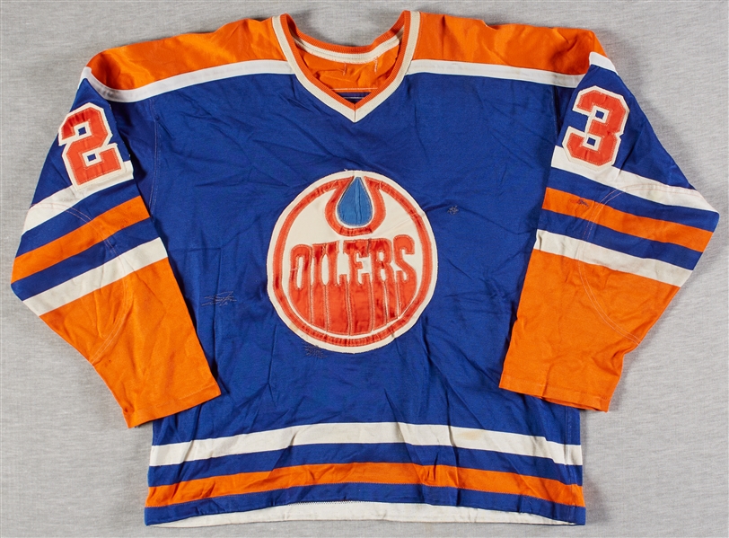 1976-77 Dennis Patterson WHA Edmonton Oilers Game-Used Hockey Jersey