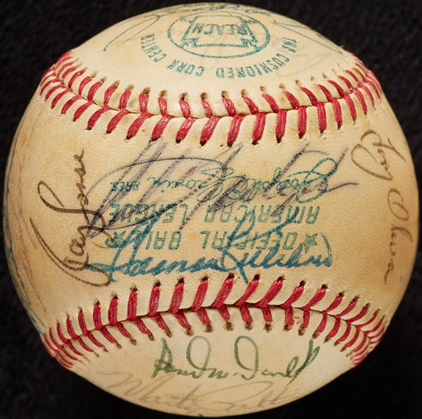 1971 American League All-Star Team-Signed Baseball with Thurman Munson (26) (BAS)