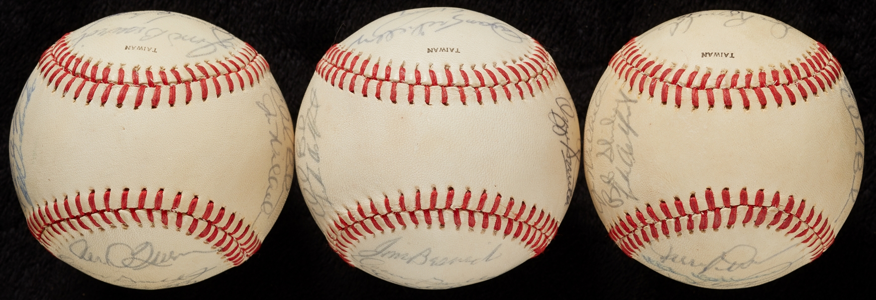 1978 San Diego Padres Team-Signed Baseballs (3)