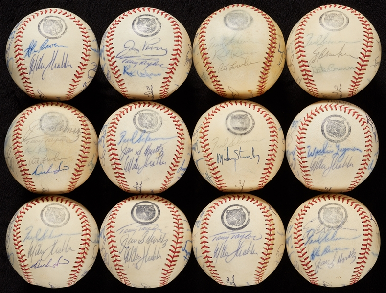 1973 Detroit Tigers Team-Signed Baseballs (12) 