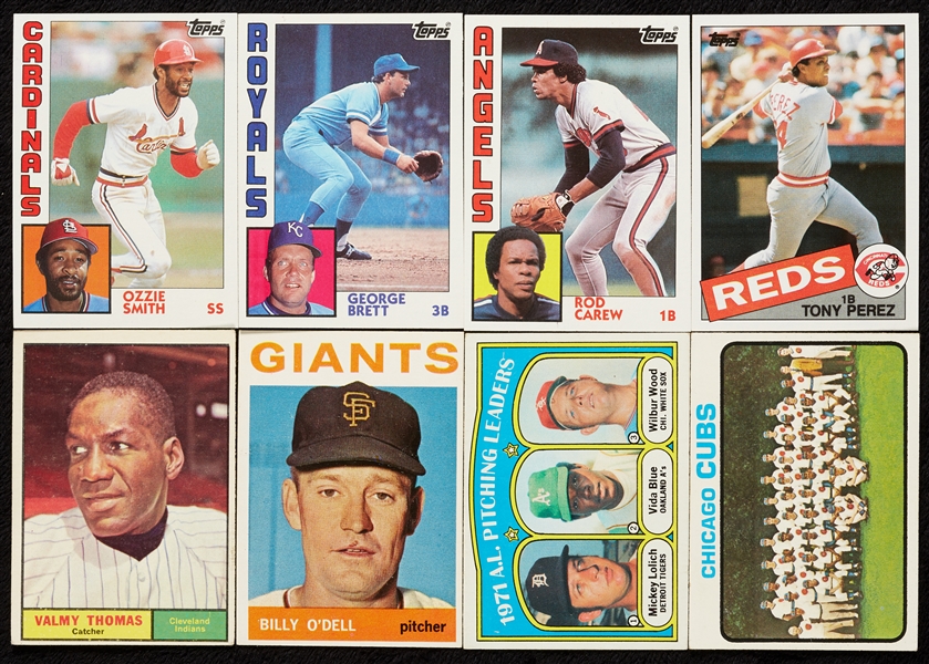 1970s and 1980s Topps Baseball Blank Backs, Fronts, Miscuts (214)