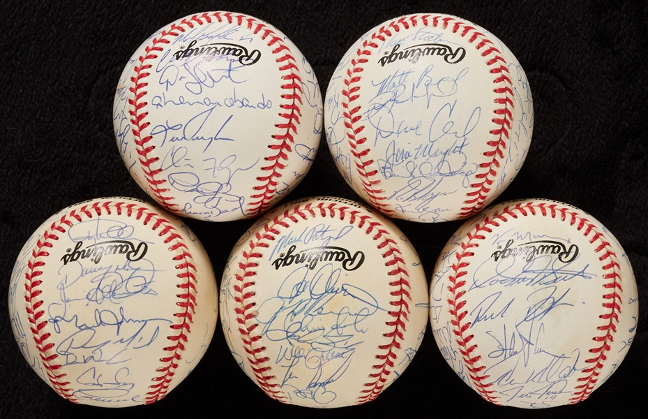 1996 National League Team-Signed Baseball Collection (5)