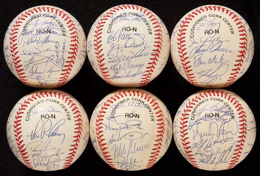 1997 National League Team-Signed Baseball Collection (6)
