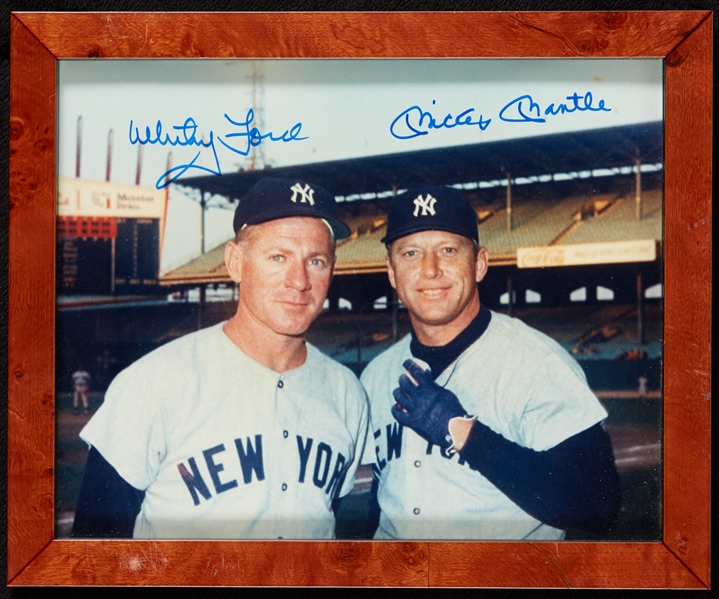 Mickey Mantle & Whitey Ford Signed 8x10 Photo (Graded BAS 10)