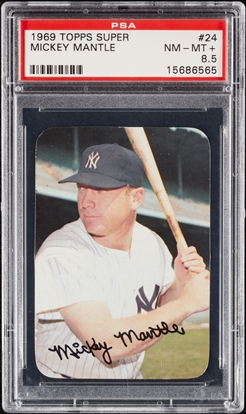1969 Topps Super Mickey Mantle No. 24 PSA 8.5