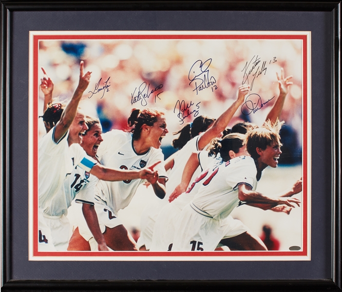 1999 US Women's World Cup Multi-Signed 16x20 Framed Photo (6) (Steiner)
