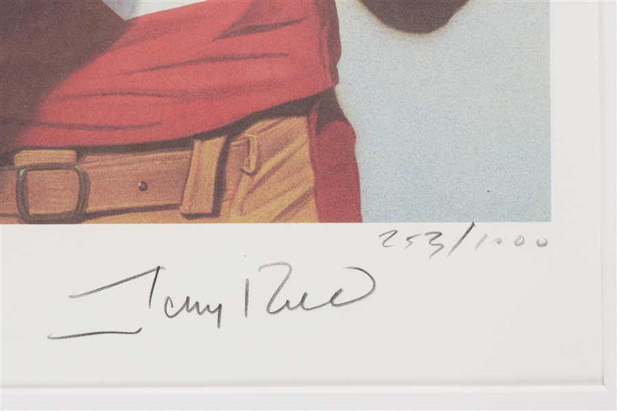 Joe Montana & Jerry Rice Signed Framed Lithography (253/1000) (BAS)