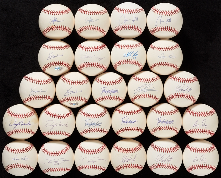Chicago Cubs Single-Signed Baseball Group (24)