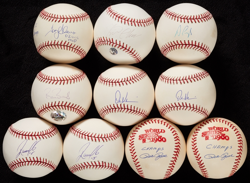 Stars & Notables Single-Signed Baseball Group with Pujols, Cabrera (10)