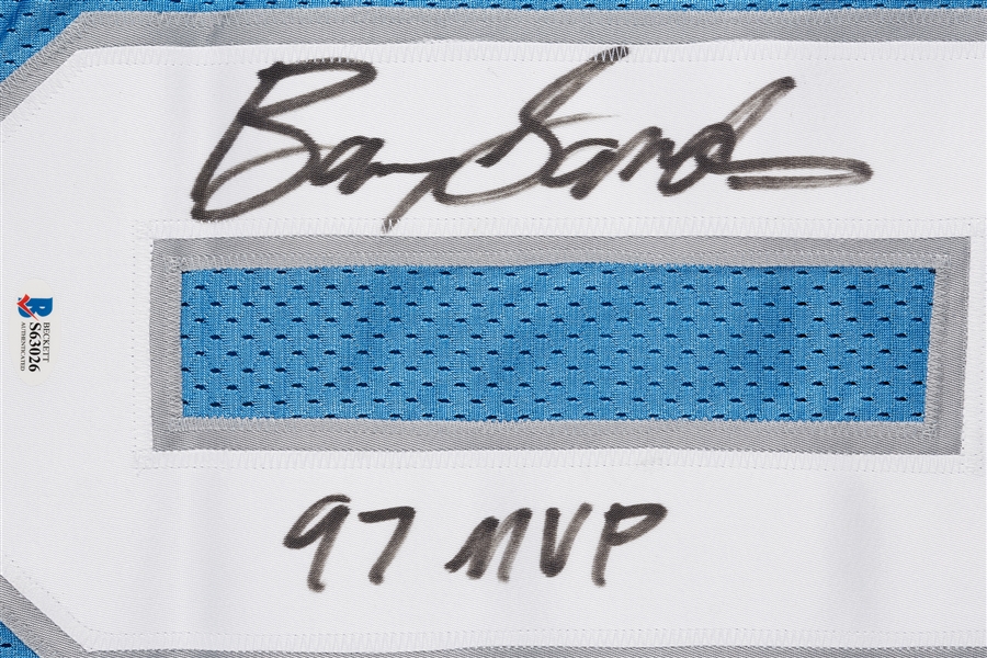 Barry Sanders Signed Detroit Lions Jersey 97 MVP (BAS)