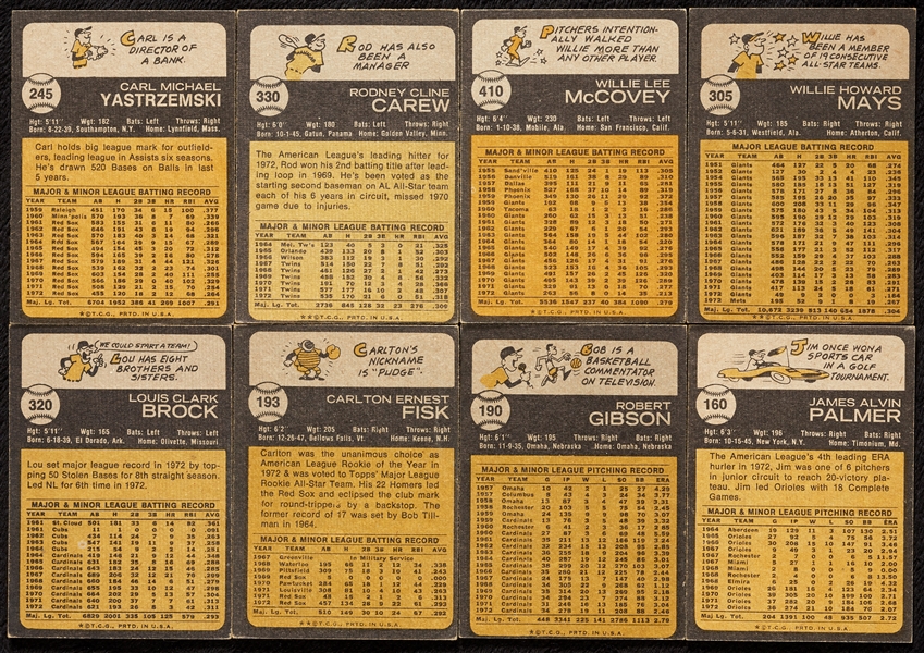 1973 Topps Baseball Partial Set, 35 HOFers (560/660)