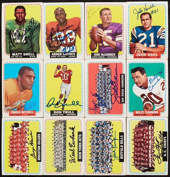 Signed 1964 Topps Football Group (73)