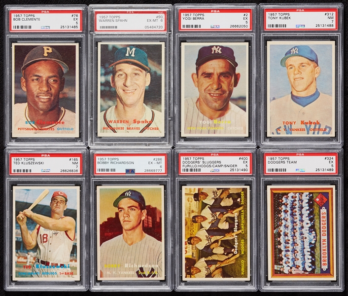 PSA-Graded 1957 Topps Baseball Key Stars, Specials (8)