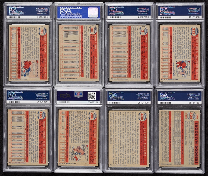 PSA-Graded 1957 Topps Baseball Key Stars, Specials (8)