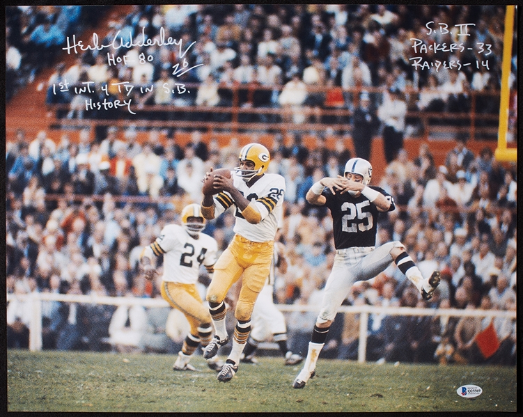 Herb Adderley Signed 16x20 Photo with Multiple Inscriptions (BAS)