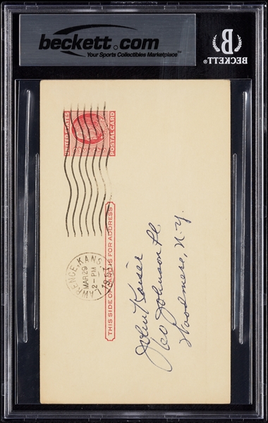 Wilt Chamberlain Signed GPC (1957) (Graded BAS 9)