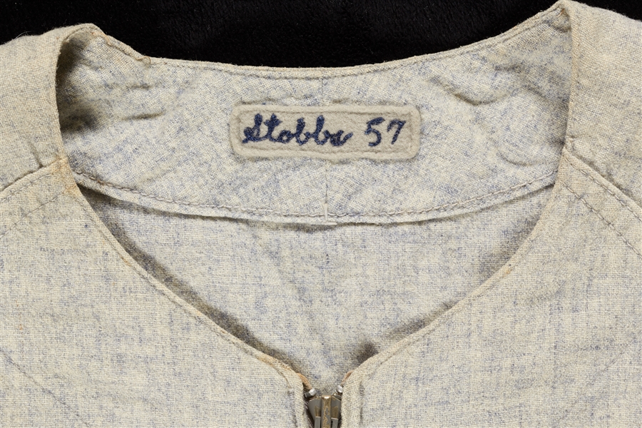 Chuck Stobbs 1957 Senators Game-Worn Jersey, With Pants and Stirrups (3)