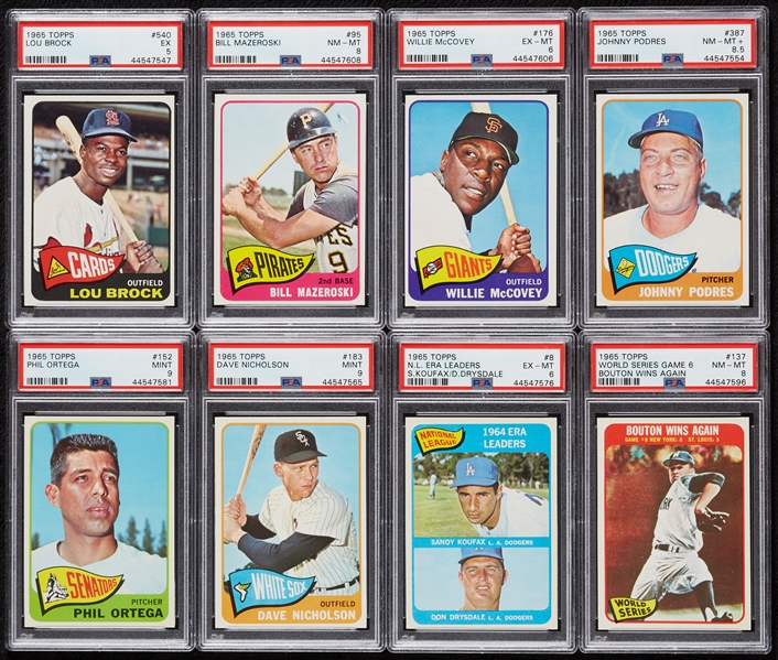 1965 Topps Baseball PSA-Graded Group (43)