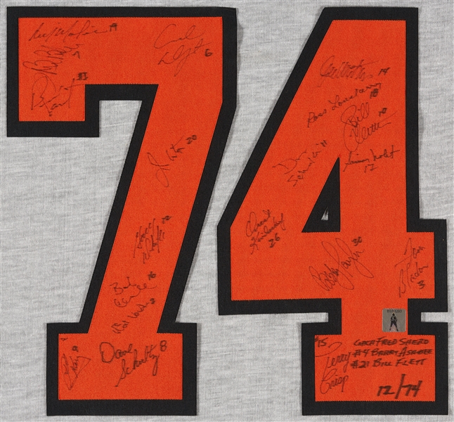 1974-75 Philadelphia Flyers Stanley Cup Champs Multi-Signed Jersey Numbers (19) (12/74)