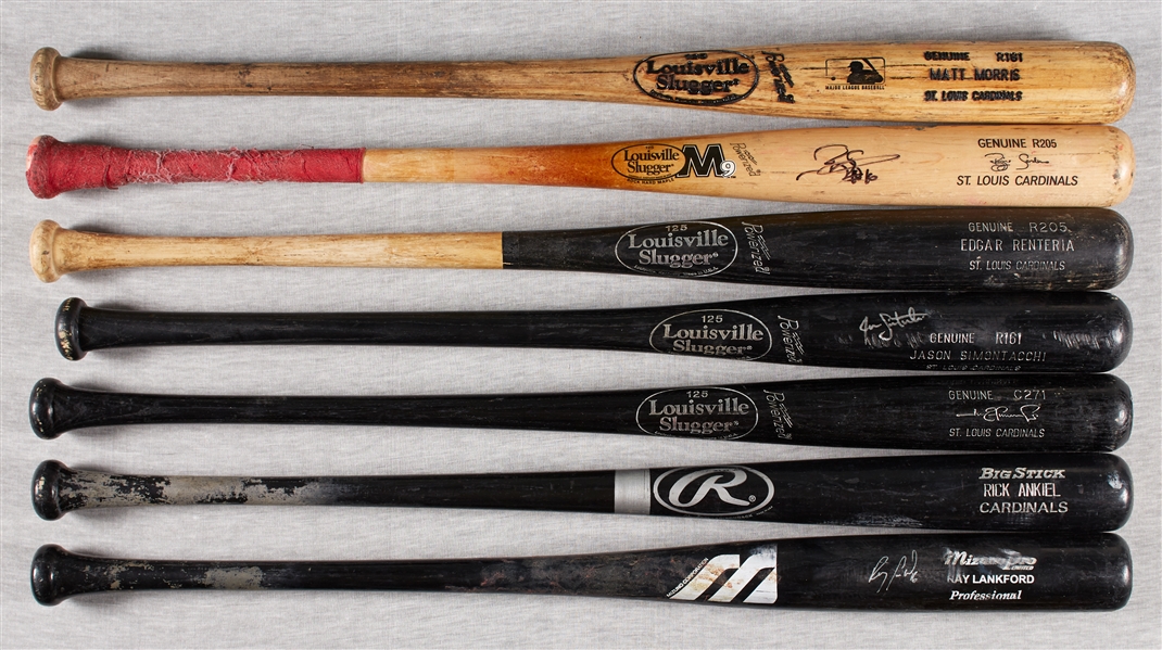 2004 St. Louis Cardinals NL Champs Game-Used Bat Collection (8)