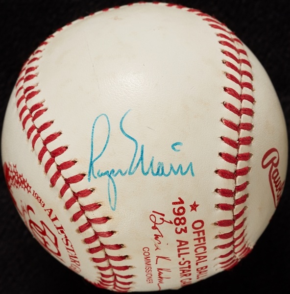 Roger Maris & Mickey Mantle Dual-Signed 1983 OML All-Star Baseball (JSA)