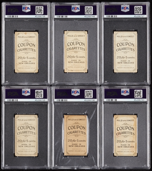 1914 T213 Coupon Cigarettes Type 2 PSA-Graded Group with HOFers (19)