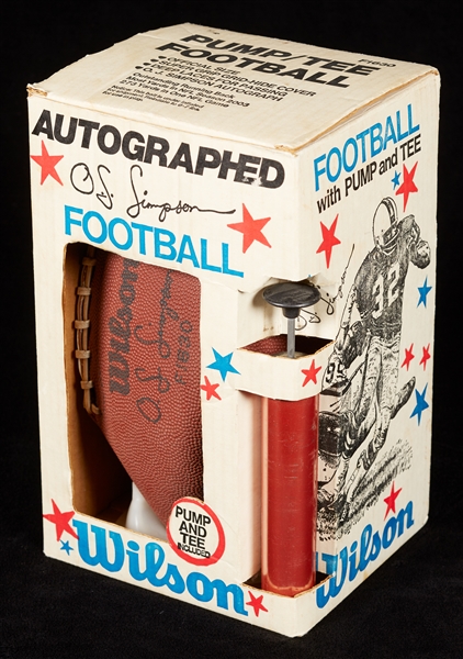O.J. Simpson Wilson Football & Pump in Pictorial Box (New in Box)