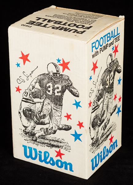 O.J. Simpson Wilson Football & Pump in Pictorial Box (New in Box)