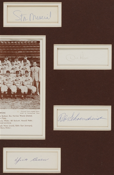 St. Louis Cardinals 1946 & 1964 World Series Champs Cut Signature Displays (2)