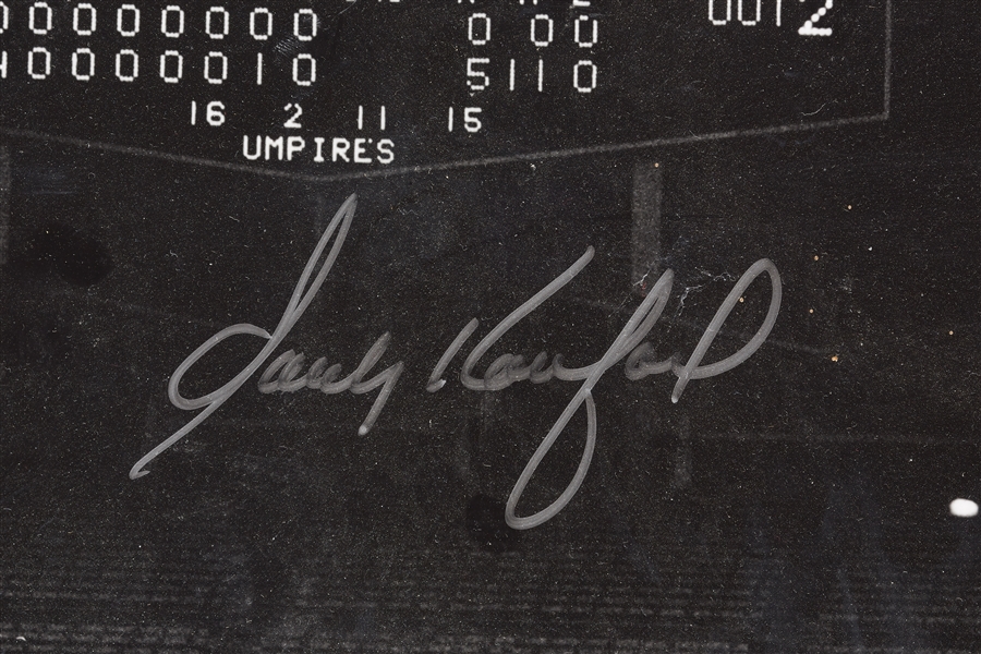 Sandy Koufax Signed 8x10 No Hitter Photos (2) (Online Authentics) (Steiner)
