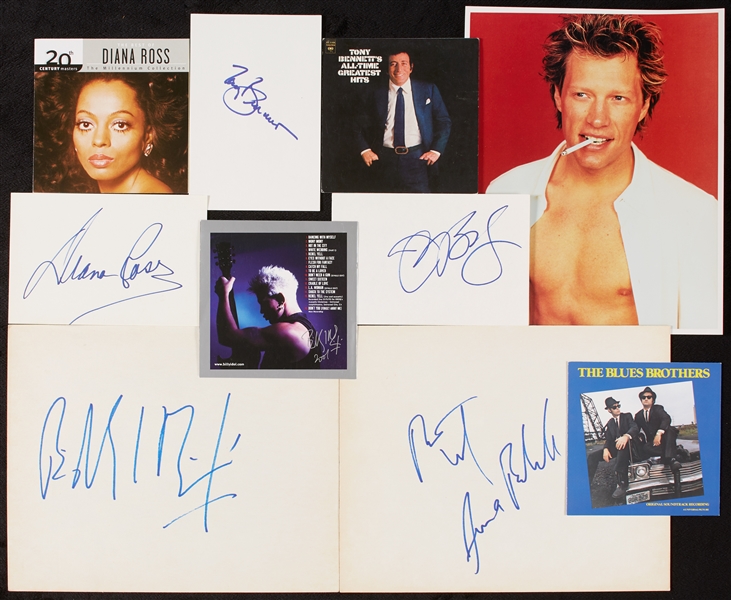 Legendary Singers Signed Index/Cuts with Billy Idol, Diana Ross (5)