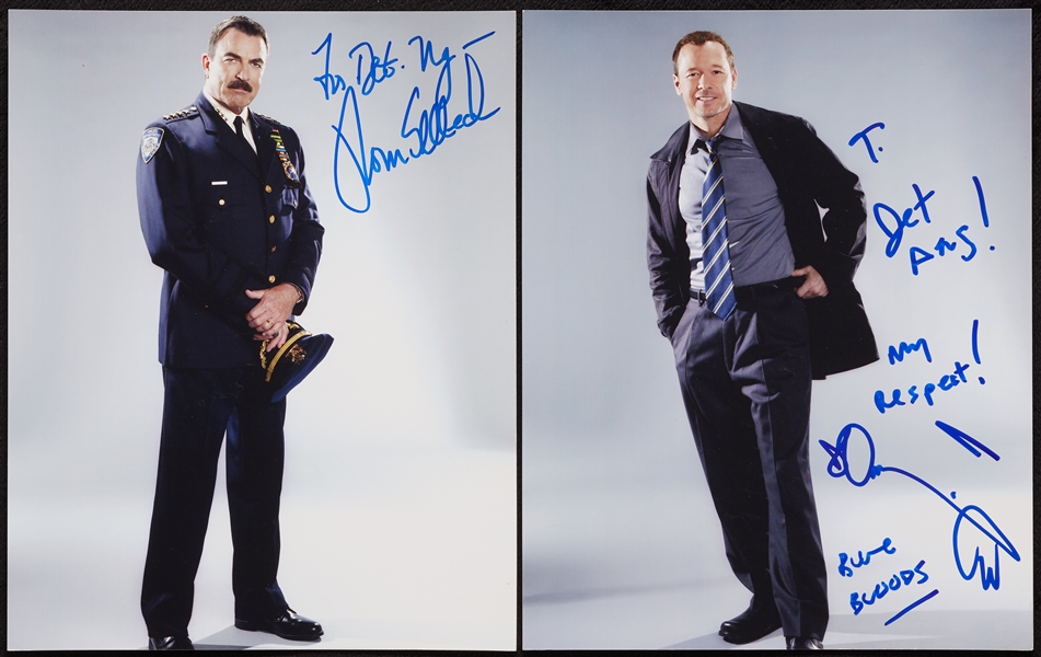 Tom Selleck & Donnie Wahlberg Signed Blue Bloods Photos (2)