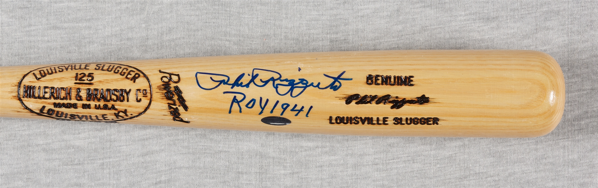 Phil Rizzuto Signed Louisville Slugger Bat (Steiner)