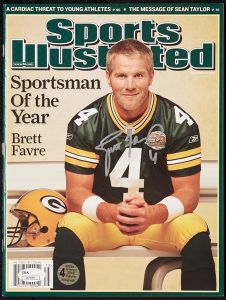 Brett Favre Signed Sports Illustrated Magazine (Dec. 10, 2007) (JSA)